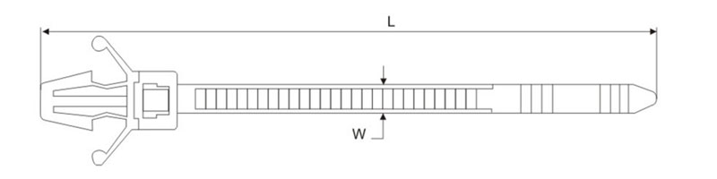 Drawings of Push Mount Cable Ties Drawings of Push Mount Cable Ties