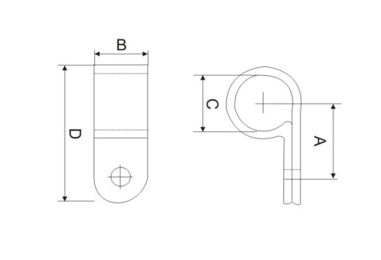 Drawings of R-type Cable Clamps Drawings of R-type Cable Clamps