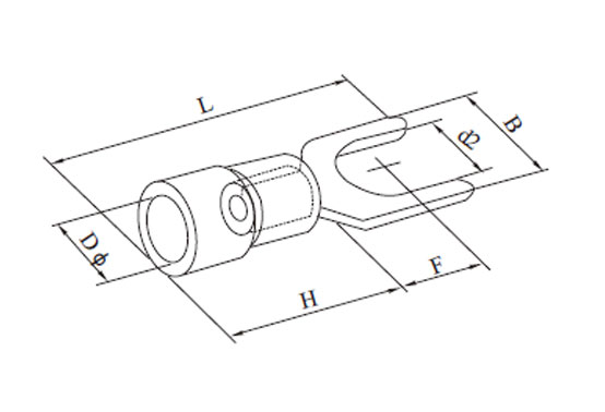 Drawings of Insulated Spade Terminals Drawings of Insulated Spade Terminals