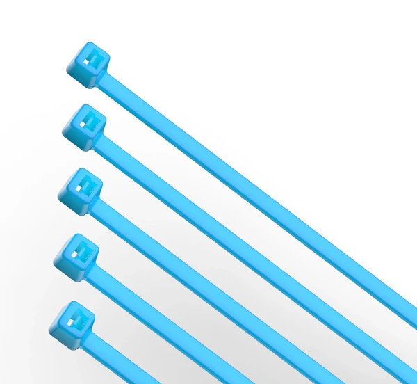 blue zip ties