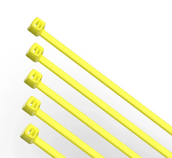 yellow zip ties